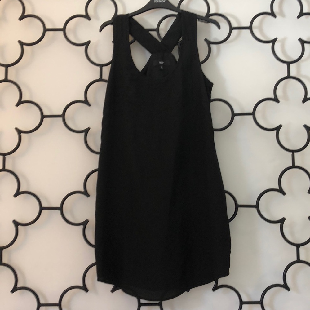 Mossimo Scoop Neck Cross Back Black Dress